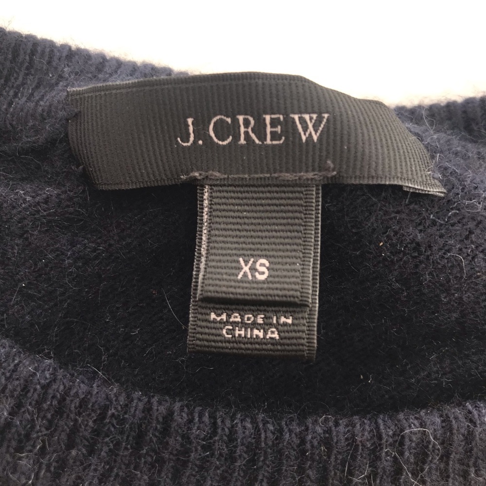 J. CREW side button wool sweater navy + olive - Picture 5 of 8